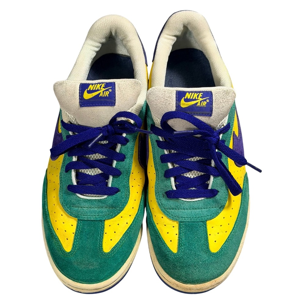 Nike Air Brasil CBF Sneakers Mens Green Yellow Leather Suede Low Top Soccer